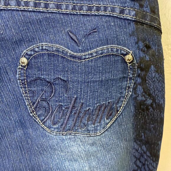 VTG Apple Bottom Jeans Women Blue Skinny Apple Pockets Y2K Hip Hop Denim Size 10 - Picture 9 of 12